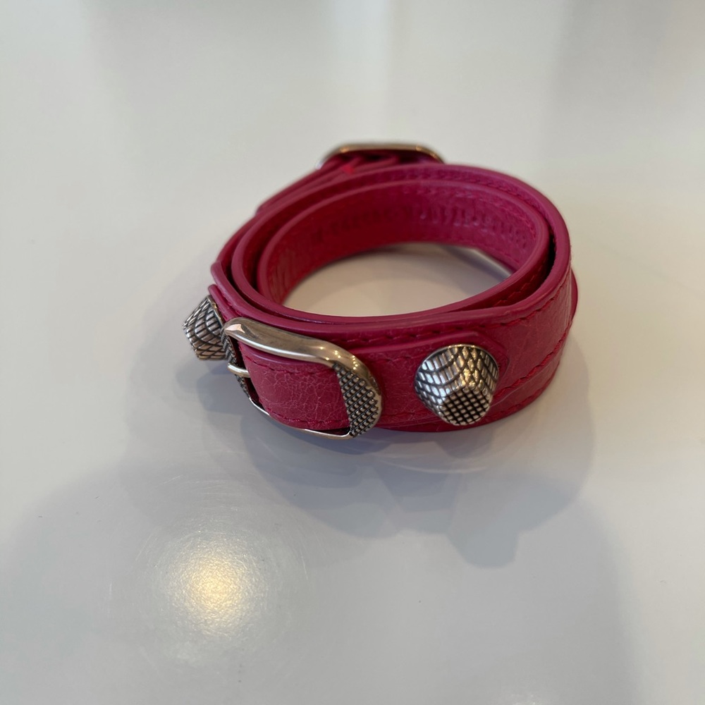 Balenciaga leather wrap bracelet
